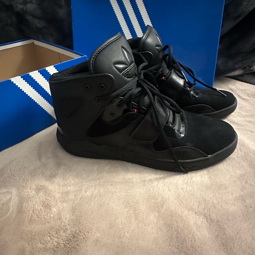adidas Black Men's Athletic High-Top Sneakers